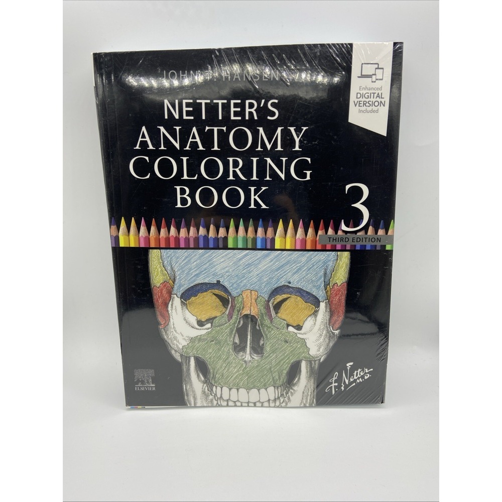 Netter's Anatomy Coloring Book 3rd Edition John Hansen PhD New Sealed eBook